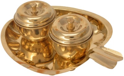 Bekner Apple Shape Kankavati Brass For Collectible Handicraft Art. Brass(1 Pieces, Gold)