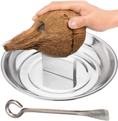 VUNNAVA Coconut Cracker/Breaker Plate Stainless Steel(1 Pieces, Steel)