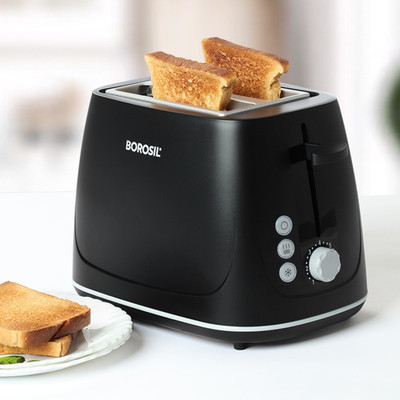 BOROSIL BSM06 800 W Pop Up Toaster(Black)