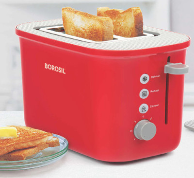 BOROSIL Pop-up Toaster 800 W Pop Up Toaster(Red)