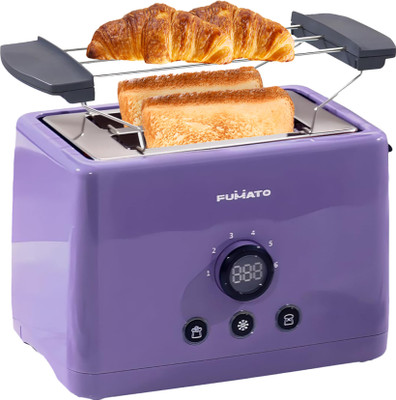 The Better Home by Fumato 1000-Watt 2 Slice Pop-up Toastmate, Dust Cover & Slide Out Crumb Tray 1000 W Pop Up Toaster(Purple)