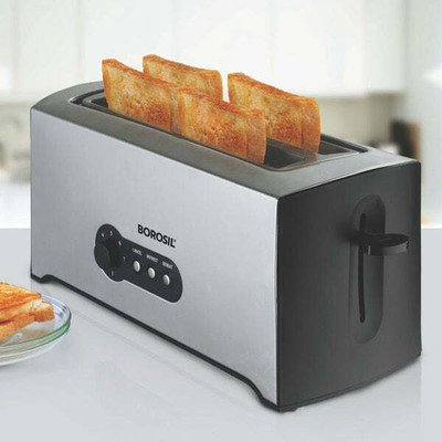 BOROSIL Pop-up Toaster 1500 W Pop Up Toaster(Silver)
