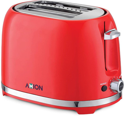 AMION CRUSTY20 800 W Pop Up Toaster(Red)