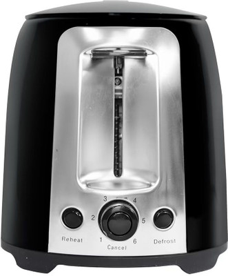 Kelvinator 750W 2-Slice Stainless Steel Pop-up Toaster with 6 Stage Browning Control 750 W Pop Up Toaster(Black)