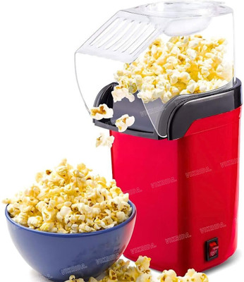 VikriDa (1 Year Warranty) Hot Air Popper, No oil needed, Healthy and Delicious Snacks Electric Popcorn Maker Machine with 1200W 164 g Popcorn Maker(Red, Black)
