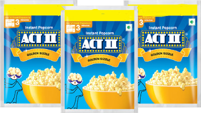 ACT II IPC Golden Sizzle ladi Combo Salted Popcorn(165 g, Pack of 3)