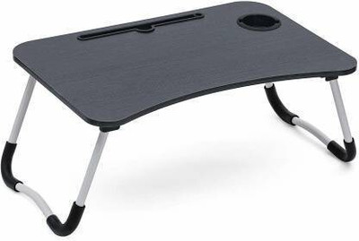 A V CREATION MATT BLACK Wood Portable Laptop Table(Finish Color - BLACK, Pre Assembled)