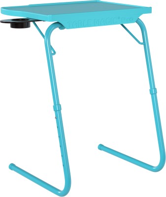 TABLE MAGIC Pro Extended Aqua Blue Metal Portable Laptop Table(Finish Color - Aqua Blue, DIY(Do-It-Yourself))