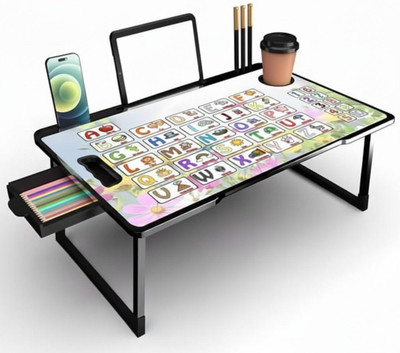KHODAL ARTH Multipurpose Foldable Laptop Table with Cup & pen Holder Wood Portable Laptop Table(Finish Color - ABCD, Pre Assembled)