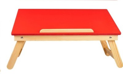 FLANKER Foldable, Multipurpose Wood Portable Laptop Table(Finish Color - Red, Pre Assembled)