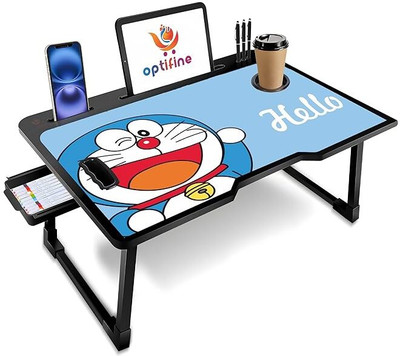 PRIVILON Wood Portable Laptop Table(Finish Color - US COTTED HELLO DOREMON, Pre Assembled)