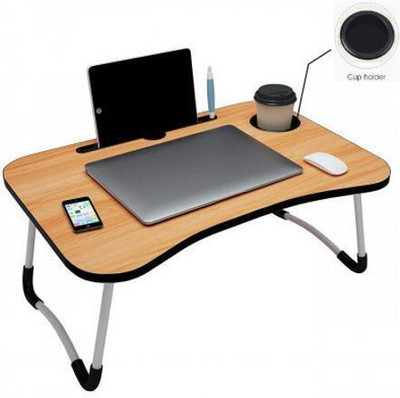 RCM Laptop Stand Wood Portable Laptop Table(Finish Color - Beige, Pre Assembled)