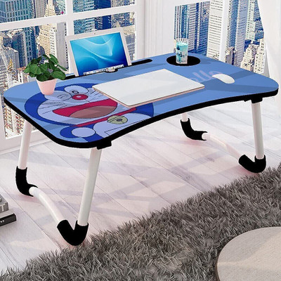 Prachi Foldable Multipurpose Wood Portable Laptop Table(Finish Color - light blue, Pre Assembled)