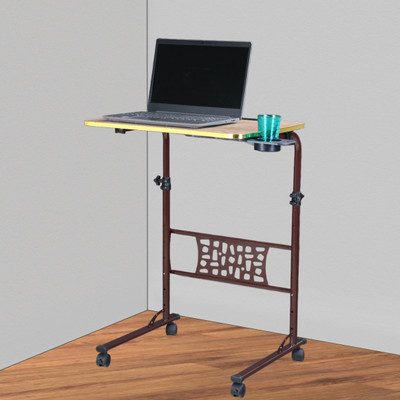WOW MATE Urban Raiser Height Adjustable Sit & Stand Desk with Mobile & iPad Holder Wood Portable Laptop Table(Finish Color - Golden Teak, DIY(Do-It-Yourself))