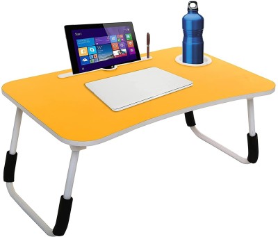 OANGO Wood Portable Laptop Table(Finish Color - Yellow, Pre Assembled)