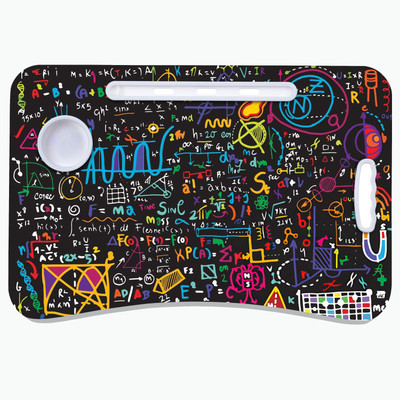 sai praseeda Adjustable Table Mate ,Kid Study UtilityTable MultiPurposeTable Plastic Portable Laptop Table(Finish Color - Digital Printed Black, DIY(Do-It-Yourself))