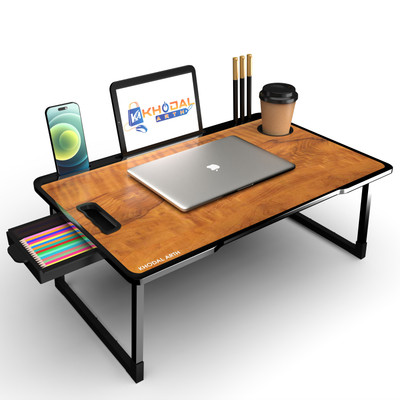 KHODAL ARTH US BIDING WOODEN COATED Engineered Wood Study Table(Finish Color - WOODEN, Pre-assembled)