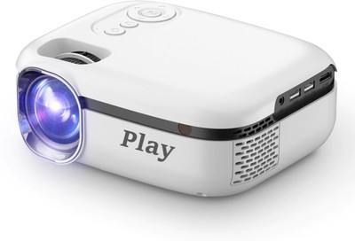 PLAY Portable 1080P High Definition WIFI Projector High Brightness (4500 Lm / Remote Controller) Portable Projector  (White) For Rs. 8754 @ 30 %