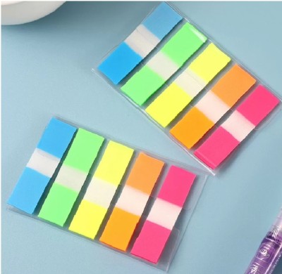 Bruzone Neon Colour Paper Flags Important Massage Note Down 200 Sheets Regular, 5 Colors(Multicolor)