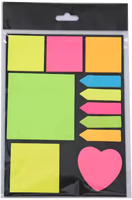 FORABH Sticky Note 20 Sheets Solid Colored, 5 Colors(Set Of 1, Multicolor)