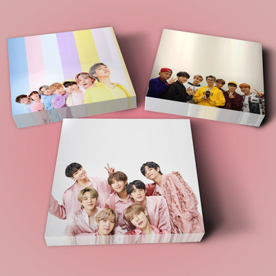 Niki Enterprises BTS Cute Memo Pads 01 ( Set of 3 Pads ) 100 Sheets Regular, 3 Colors(Set Of 3, Multicolor)