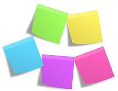 Bee Fly Colorful Attractive sticky note pad smooth paper 3*3 80 Sheets Regular, 5 Colors(Set Of 1, Pink, Yellow, Green, Blue, Orange)