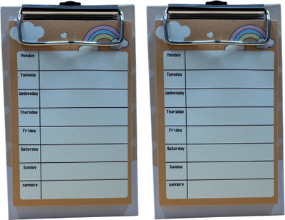 R H lifestyle Sticky Notes To Do List Task Planner Notepad with Removable Notes Pack of 2 80 Sheets Regular, 5 Colors(Orange)