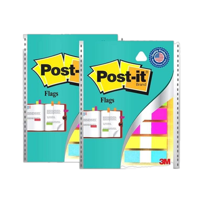 Post-It Color 12 Sheets Flags, 5 Colors(Set Of 2, Multicolor)