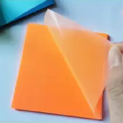 champcool Transparent Sticky Notes Self-Stick Writing Pads Clear 250 Sheets pop up, 1 Colors(Orange)