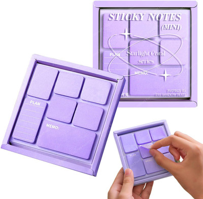 FUNABLO sticky notes 210 Sheets Sticky Notes, 1 Colors(Set Of 1, Purple)