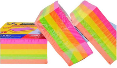 JKK Multicolor Self Adhesive memo pad sticky Notes pad 400 Sheets Regular, 5 Colors(Set Of 5, 5)