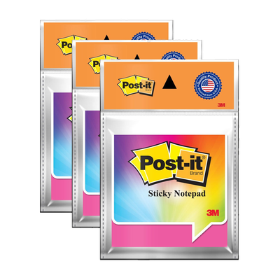 Post-It Magic Cubes 100 Sheets pop up, 3 Colors(Set Of 3, Multicolor)