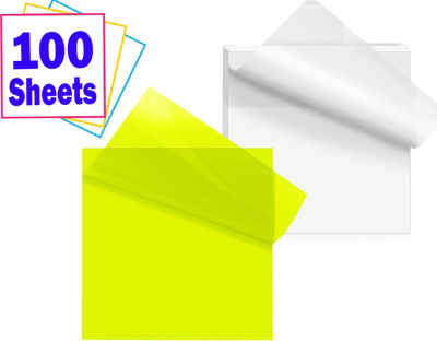 ZIARO Multicolor 50 Sheets Transparent Self Stick Note, 2 Colors(Set Of 2, Multicolor)