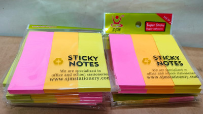 SHAW AGENCY Work style with A difference 150 Sheets Three Colours, 3 Colors(Set Of 8, Light Yellow, Deep Yellow, Pink)