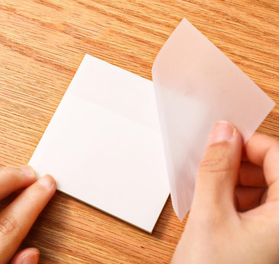 HaveAdeal TO DO LIST Pocket-size Writing Pad SINGLE 100 Pages(Transparent Self-Adhesive Sticky Notes, Clear Pads for Studying and Writing)