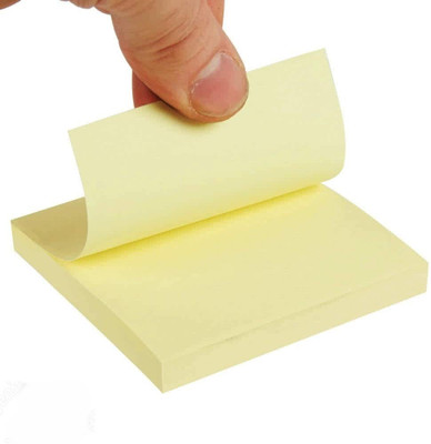 ShreejiSupplies Post-it Super Sticky Notes, 3 X 3 inches , 100-Sheet Pads in 5-count Packages 100 Sheets Regular, 1 Colors(Set Of 5, Yellow)