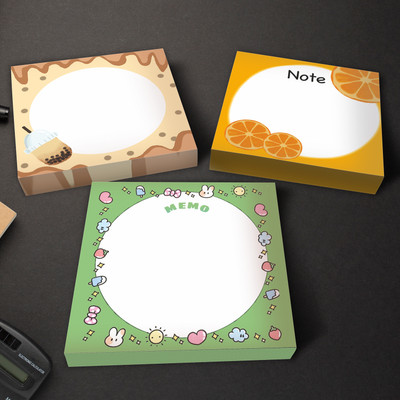 Niki Enterprises Cute Designs Memo Pad 01 ( Set of 3 Pad ) Each Pad 100 Sheets Regular, 3 Colors(Set Of 3, Multicolor)