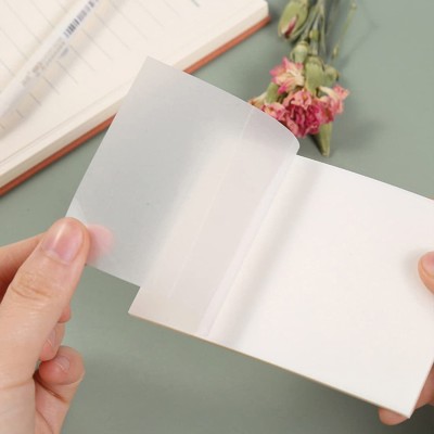 FRKB Transparent 3 x 4 Inch Sticky Notes Pad Waterproof Sticky Notes 100 Sheets Transparent, 1 Colors(Transparent)