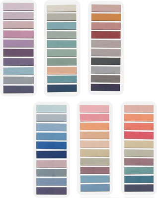 IMPRINT Morandi color Index Flags Series 200 Sheets Index flags, 60 Colors(Set Of 1200, Multicolor)