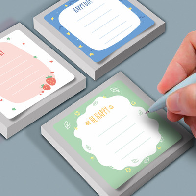 Niki Enterprises Cute Memo Pad 07 ( Set of 3 Pads ) 100 Sheets Regular, 3 Colors(Blue, Orange, Green)