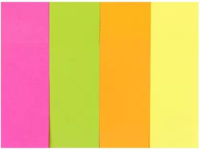 JKK Leaf Self-Adhesive and Removeable Sticky notes pads 160 Sheets Regular, 4 Colors(pink, Green, Orange, Yellow)