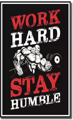 Wall Poster Work Hard Stay Humble Motivational Workout and Exercises ...