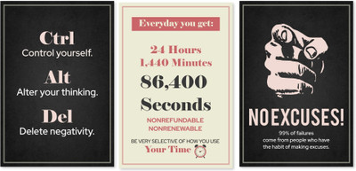 Motivation Booster Poster (pack of 3) Paper Print(18 inch X 12 inch)