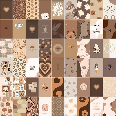 Pack of 54 Aesthetic Wall Collage Kit with Adhesive Tape for Decor Fine Art Print(6 inch X 4 inch, Box)