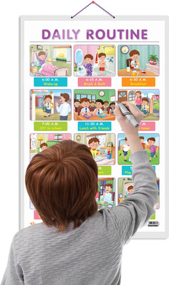 DAILY ROUTINE Early Learning Educational Chart for Kids :- Easy Habit ...