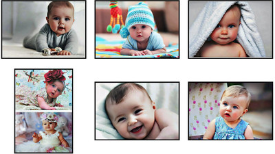 New Born Baby Boy and Baby Girl Cute Poster for Wall Pregnant Women in Room Bedroom with Gloss Finish (Multicolour, Big Size, 12 x 18 Inch) - Set of 6 Photos (PC6-1917) Paper Print(18 inch X 12 inch, Rolled)