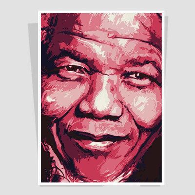 Nelson Mandela-Madiba Digital Print Rolled Paper Poster Paper Print(18 inch X 12 inch)