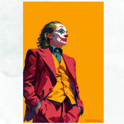 Joker Inspired Premium Wall Poster | 12x18 Inch A3 Super Glossy Laminated | 300 GSM Thick HD Print | Unframed Room & Office Decor Photographic Paper(18 inch X 12 inch)