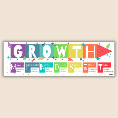 You Are Capable: Embracing Growth Mindset - large Banner - 13 x 36 inches, rolled banner suitable for kids room, nursery, classroom Paper Print(9 inch X 5 inch)