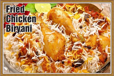Poster Stickers For Hotel Restaurant Caterer Fried Chicken Biryani Sticker sl12384 (Wall Poster, 13x19 Inches, Multicolor) Fine Art Print(19.1 inch X 13.1 inch, Rolled)